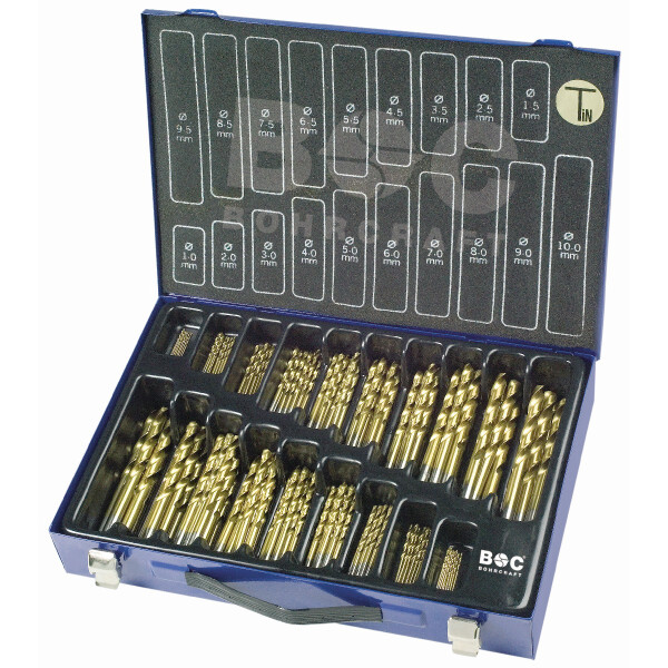 Bohrcraft Spiralbohrer kurz MT170 HSS-TiN DIN 338 // 1-10x0,5/170-tlg.