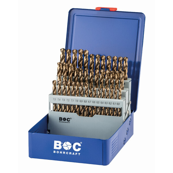 Bohrcraft Spiralbohrer kurz ME601 HSS-E DIN 338 // 6-10x0,1/41-tlg.