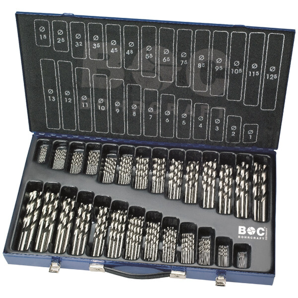 Bohrcraft Spiralbohrer kurz ME220 HSS-E DIN 338 // 1-13x0,5/220-tlg.