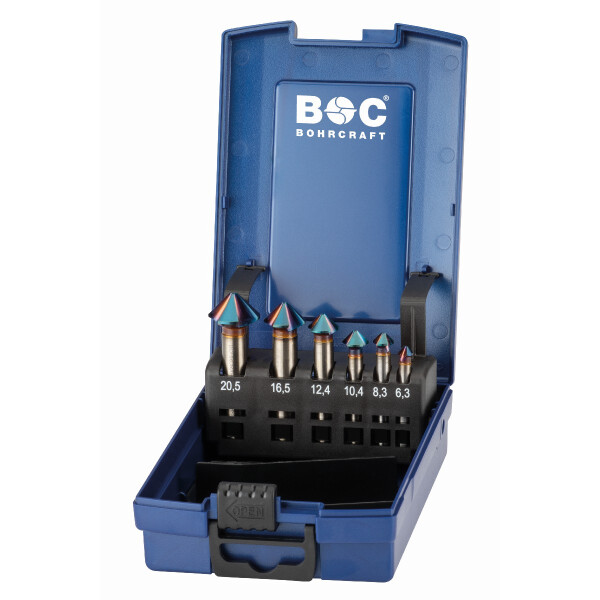 Bohrcraft Kegelsenker ungleich KS6-K HM B+ P-Plus Kegels.// 6,3-20,5 / 6-tlg.