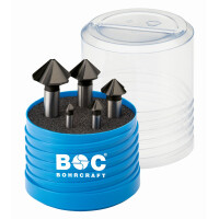 Bohrcraft Kegelsenker ungleich KS5 HSS-AlCro P-Plus Kegels. // 6,3-25,0/ 5-tlg.