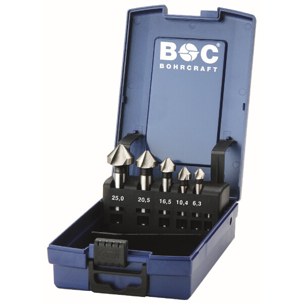 Bohrcraft Kegelsenker ungleich KS5-K Co UT / P+ Kegels. //6,3-25,0/ 5-tlg.