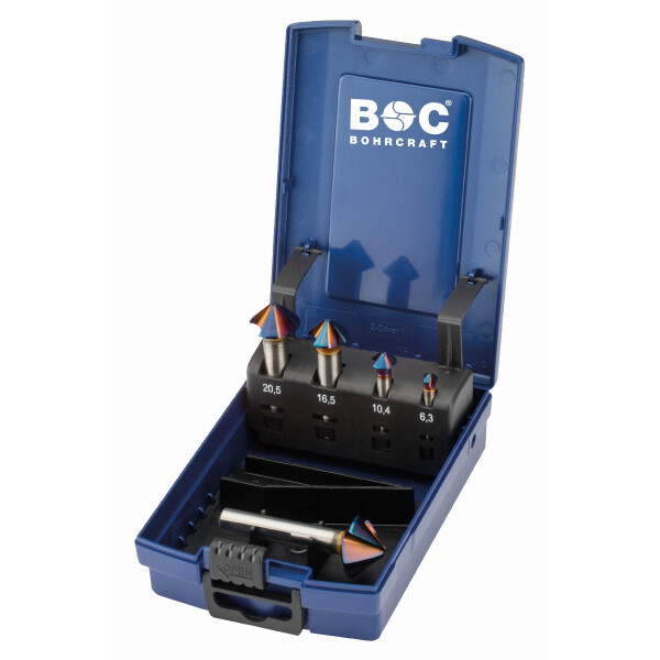 Bohrcraft Kegelsenker ungleich KS5-K Co B+ P-Plus Kegels. // 6,3-25,0/ 5-tlg.