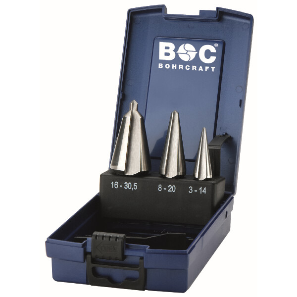 Bohrcraft Blechschälbohrer B3-K HSS Blechsch. ABS  // Gr. 1 - 2 - 3 / 3-tlg.