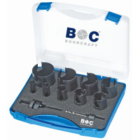 Bohrcraft Sortimente LM9 MZ-Lochsägen // 19-64 mm + AM11/AM33 /11-tlg.