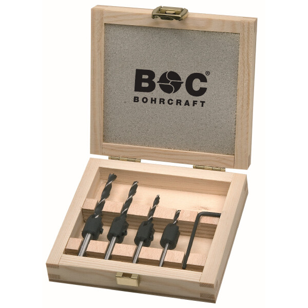 Bohrcraft Aufstecksenker AHB5 Aufstecks+Holzb // 3-4-5-6/12  /  5-tlg.