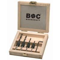 Bohrcraft Aufstecksenker AHB5 Aufstecks+Holzb // 3-4-5-6/12  /  5-tlg.