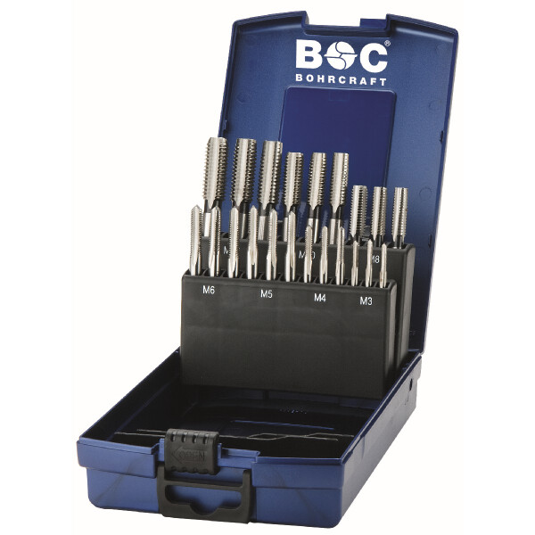 Bohrcraft Sortimente G12-K HSS DIN 352 in ABS// M3-M12 / 21-tlg.