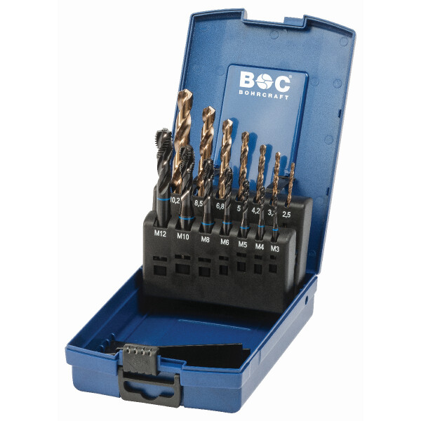 Bohrcraft Sortimente MGB14S-K Blauring MGB+338E //M3-M12 RSP40°/14-tlg.