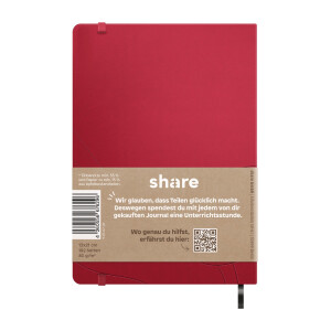 share Notizbuch A5 punktkariert rot 4-0014002