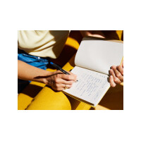 share Notizbuch A5 punktkariert rot 4-0014002
