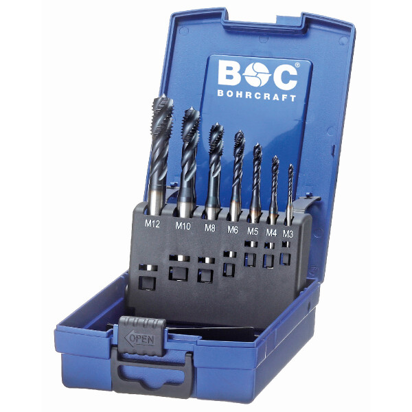 Bohrcraft Sortimente MGB7S-K HD P-PLUS HSSE // M3-M12 RSP40° /7-tlg.