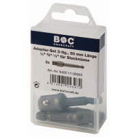 Bohrcraft Sortimente A3 //Adapter 3-tlg. 1/4"/ 3/8"/ 1/2" in BC SB-Pack