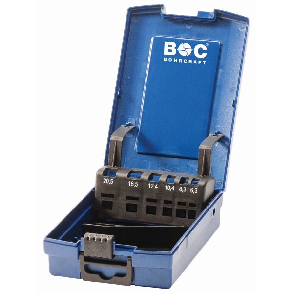 Bohrcraft ABS-Kunststoff 6-tlg. RoseBox  Kegelsenker dunkelblau  KS6-K leer
