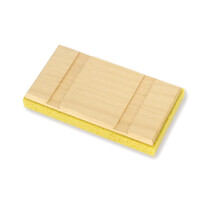 MONDELIN Reibbrett mit Extra Feinem Schwam aus Holz Ersatzbrett 140 x 250 mm