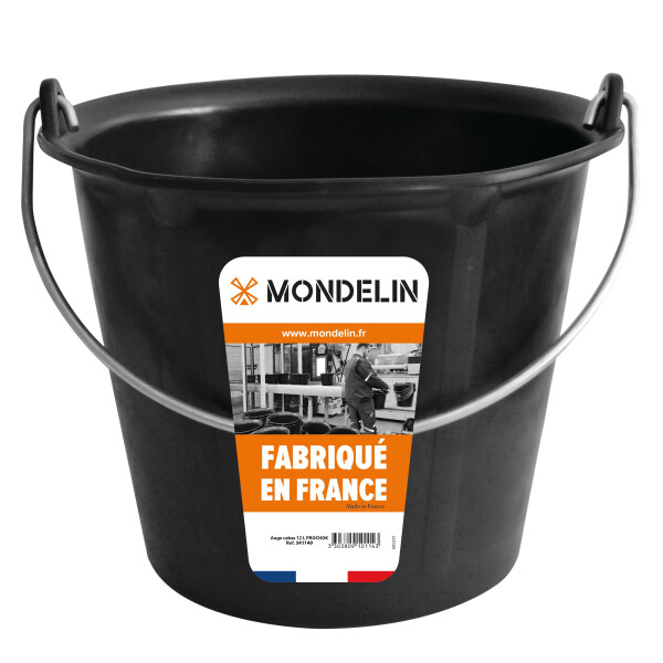 MONDELIN Pro-Chok Eimer 12 L 6,8 mm Drahtstaerke Schwarz