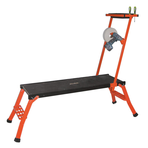 MONDELIN Arbeitsplattform mit Werkzeughalter 125 x 42 cm EN131 Max150 kg Belastbar