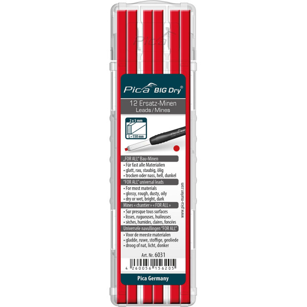 Pica 6031  BIG Dry Ersatzminen Rot