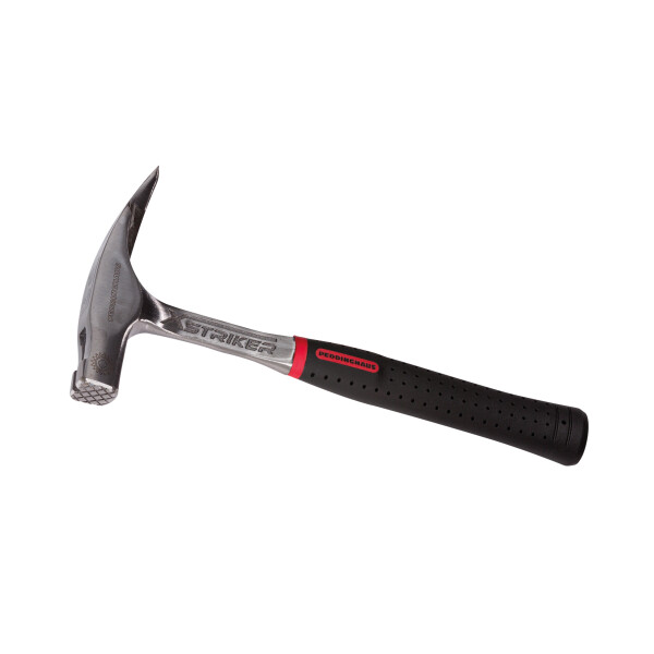 PEDDINGHAUS Latthammer Xstriker 965 g -Ganzstahl Geschmiedet- mit Magnet und Kunststoffgriff Rauhe Bahn GS geprüft