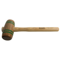 MOB Holzhammer Dynachoc 70 mm 750 g mit Glasfaserringen und Hickorystiel