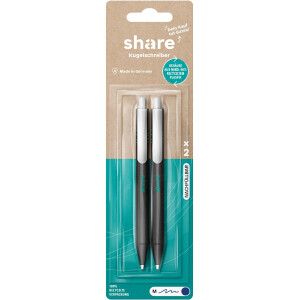 share Kugelschreiber blau 2er-Blister  4-0001-2003