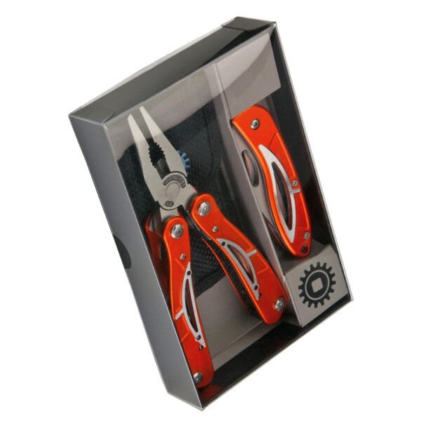 MOB Multifunktionssatz Multi-Tool 2 Teilig Multi-Tool, Messer und Etui