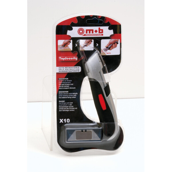 MOB Cuttermesser Topsecurity mit 2-Griff -25 mm auf Blister