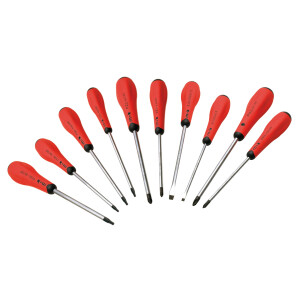 MOB Schraubendrehersatz Redgrip 10-Teilig und...