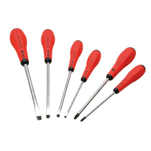 MOB Schraubendrehersatz Redgrip 6-Teilig 4X Schlitz / 2X Ph