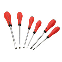 MOB Schraubendrehersatz Redgrip 6-Teilig 4X Schlitz / 2X Ph