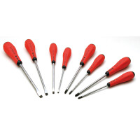 MOB Schraubendrehersatz Redgrip 8-Teilig 4X Schlitz / 2X Ph / 2X Pz
