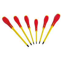 MOB Schraubendrehersatz Redgrip 6-Teilig -VDE-Geprüft- 4X Schlicht / 2X Ph