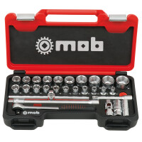 MOB 28-Teiliger Knarrensatz 1 / 2 in Fusion Box Umschaltknarre Fast