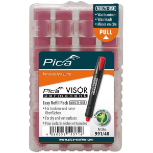 Pica 991/40 VISOR permanent, Easy Refill Pack, rot