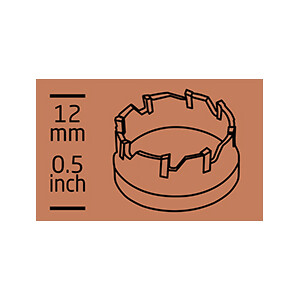 WILPU 3402500001 Hartmetall Flachschnitt - Lochsaege 34/25 F
