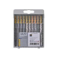 WILPU 0296600010 Stichsaegeblatt Einnockenschaft T-Aufnahme 10-er Sortiment Holz 10 Stk.