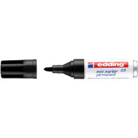 edding 4-05-10001  0.5 Mini Permanentmarker 10er-Polybeutel schwarz