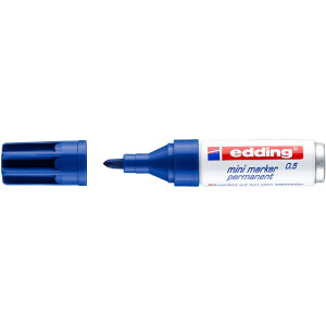 edding 4-05-10003  0.5 Mini Permanentmarker 10er-Polybeutel blau