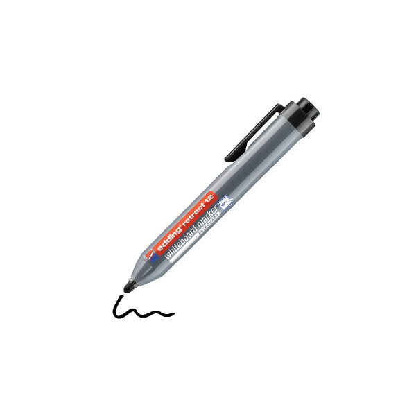 edding 4-12001  retract 12 Whiteboardmarker schwarz
