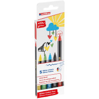 edding 4-1200-5-3  1200 glitzer Fasermaler 5er-Set sortiert basic