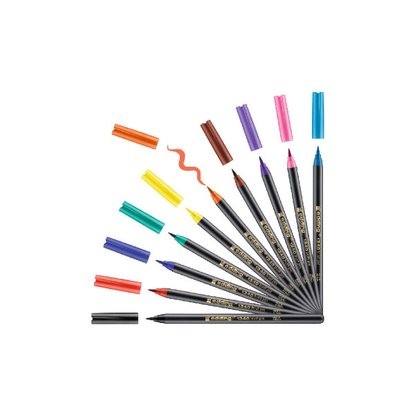 edding 4-1340-10  1340 Pinselstift 10er-Set sortiert
