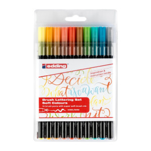 edding 4-1340-10-3  1340 Brush Lettering 10er-Set sanfte...