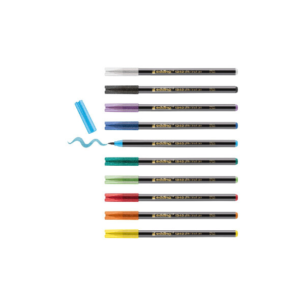edding 4-1340-10-4  1340 glitzer Pinselstift 10er-Set sortiert