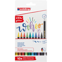 edding 4-1340-10-4  1340 glitzer Pinselstift 10er-Set sortiert