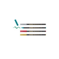 edding 4-1340-4  1340 metallic Pinselstift 4er-Set sortiert Xmas