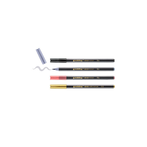 edding 4-1340-4-2  Pinselstift Mix 4er-Set sortiert