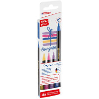 edding 4-1340-4-3  1340 glitzer Pinselstift 4er-Set sortiert