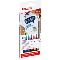 edding 4-1340-6  1340 metallic Pinselstift 6er-Set sortiert