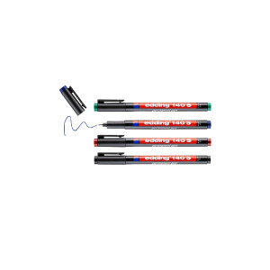edding 4-140-4  140 S Permanenter Folienschreiber 4er-Set...