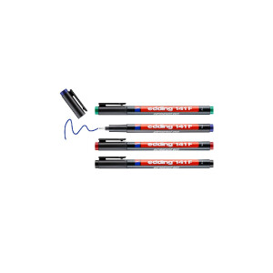 edding 4-141-4  141 F Permanenter Folienschreiber 4er-Set...